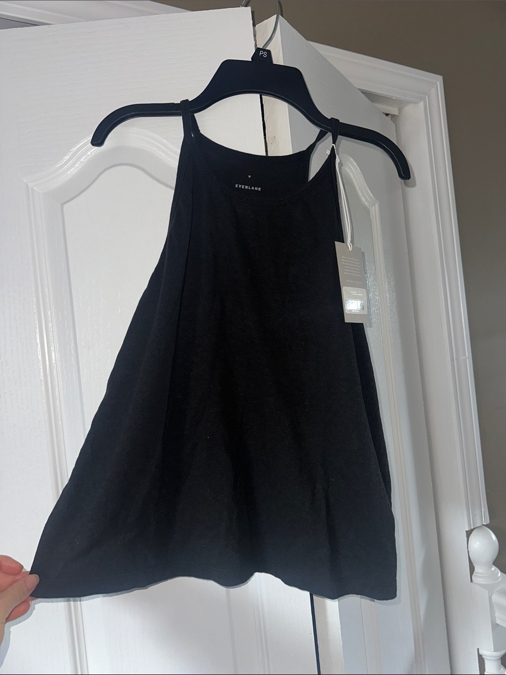 Everlane Black Ribbed High-Neck Tank